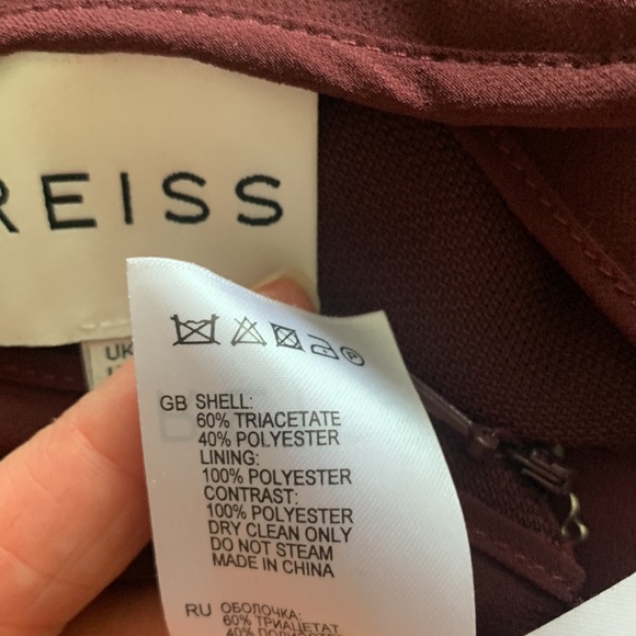 Reiss Long Formal Dress Burgundy - size 10 - Picture 7 of 7
